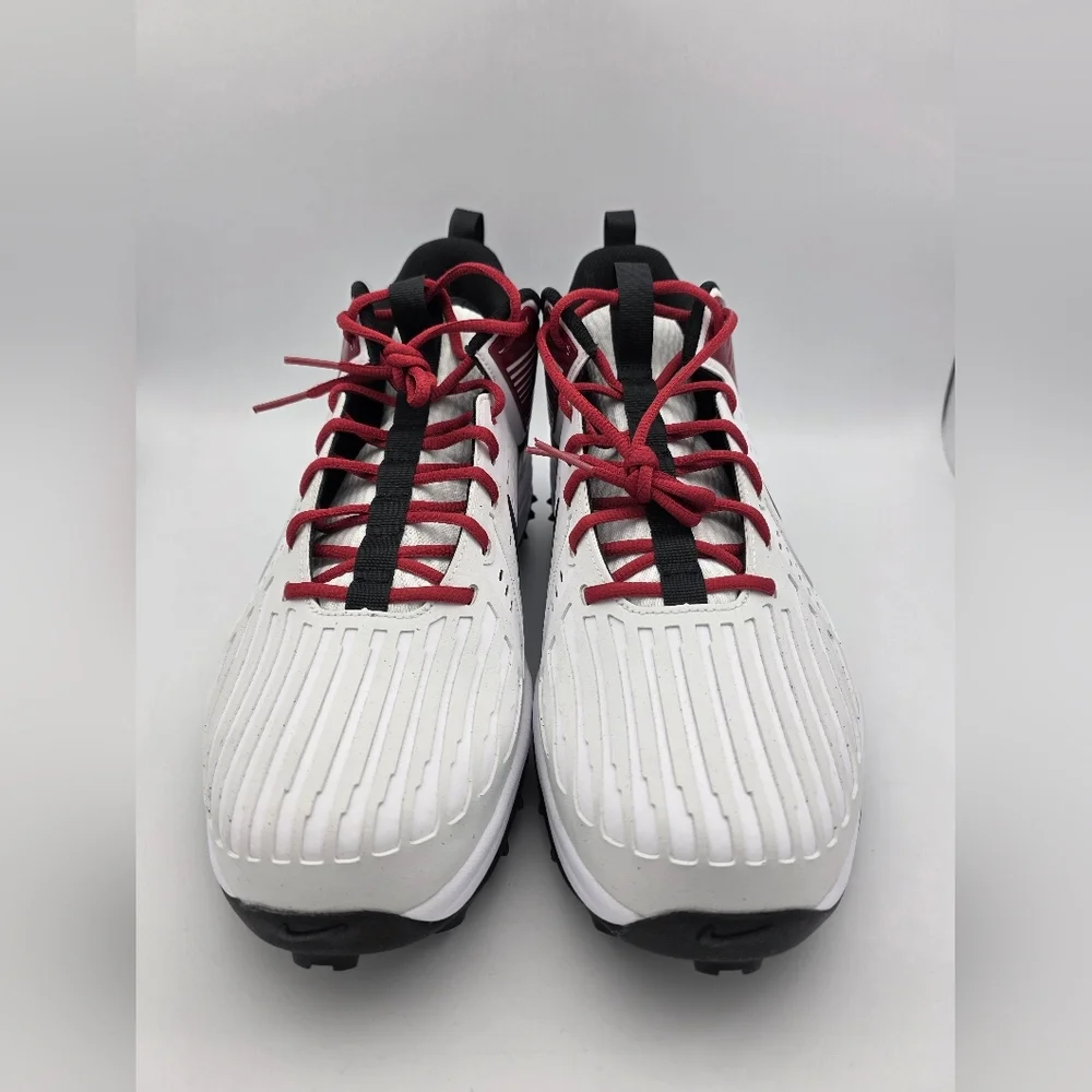 Nike Force Savage Pro 3 Shark Men's Size 14 White Red Football Cleats FJ8163-102